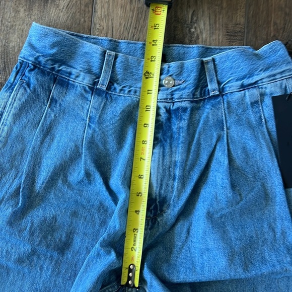 NWT Edwin Anthropology Isla Jeans Crush Size 31 Ankle Length Pleated High Waist - Picture 14 of 16